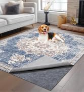Non-Slip Rug Pads 7 x 9ft, 100% Waterproof Extra Large Area Rugs Non Skid Rug Pad for All Floors and Finishes Durable Hardwood Floor Protective Felt Keeps Rugs in Place, Safe and Secure