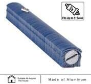 A&S Mezuzot Aluminum Mezuzah Case with 3D Painted Shin Design Easy Peel and Stick Judaica Door Mezuzah for Parchment Scroll (Blue/White, 6 Inches)