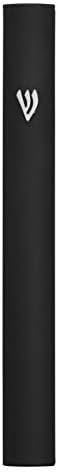 A&S Mezuzot Alumium Mezuzah Case in Silver Shin Design Weatherproof Door Mezuza Judaica Art for Home Blessing (Black, 6 Inches)