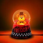 Five Nights at Freddy's Freddy Fazbear Mini Light-Up Snow Globe with Glitter Display | 3 Inches Tall