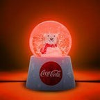 Coca-Cola Holiday Polar Bear 3-Inch Mini Light-Up Snow Globe