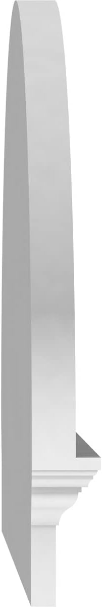 74" W x 25-3/8"H x 2-3/4"P Elliptical Sunburst Architectural Grade PVC Combination Pediment