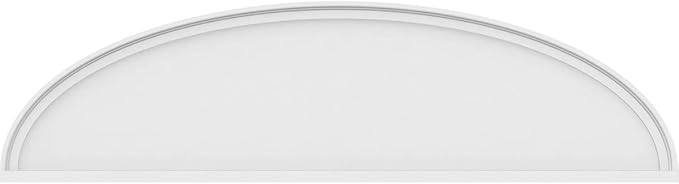 Ekena Millwork 68"W x 18"H x 2"P Elliptical Smooth Architectural Grade PVC Pediment