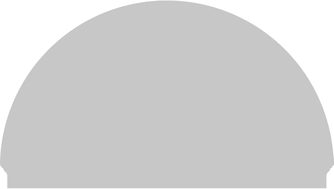 76"W x 44-3/4"H x 2-3/4"P Half Round Smooth Architectural Grade PVC Combination Pediment