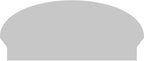 32" W x 14-7/8"H x 2-3/4"P Elliptical Sunburst Architectural Grade PVC Combination Pediment