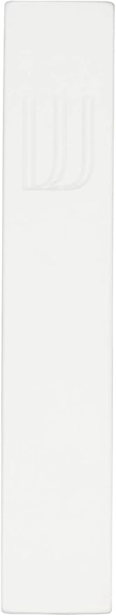 A&S Mezuzot Modern Concrete Mezuzah Case with Scroll, Easy Peel and Stick Mezuza (White+ Engraved Shin, 6 Inches)