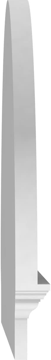 46"W x 29-3/4"H x 2-3/4"P Half Round 3 Spoke Architectural Grade PVC Combination Pediment