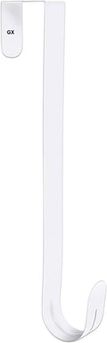 GameXcel 15" Wreath Hanger for Front Door - Large Wreath Metal Hook for Christmas Wreath Over The Door Hanger, White