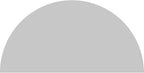 76"W x 38"H x 2"P Half Round 3 Spoke Architectural Grade PVC Pediment