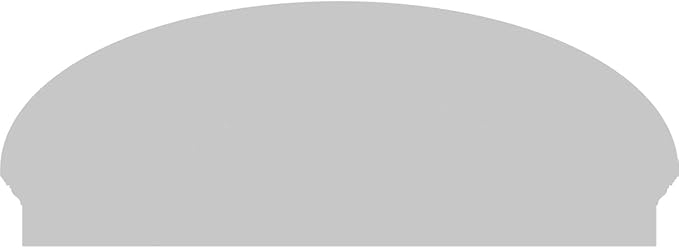 50" W x 19-3/8"H x 2-3/4"P Elliptical 3 Spoke Architectural Grade PVC Combination Pediment