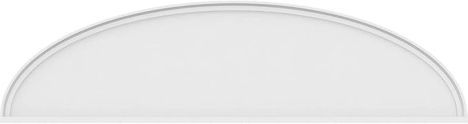 Ekena Millwork 62"W x 16-1/2"H x 2"P Elliptical Smooth Architectural Grade PVC Pediment