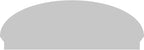 58" W x 21-3/8"H x 2-3/4"P Elliptical Smooth Architectural Grade PVC Combination Pediment