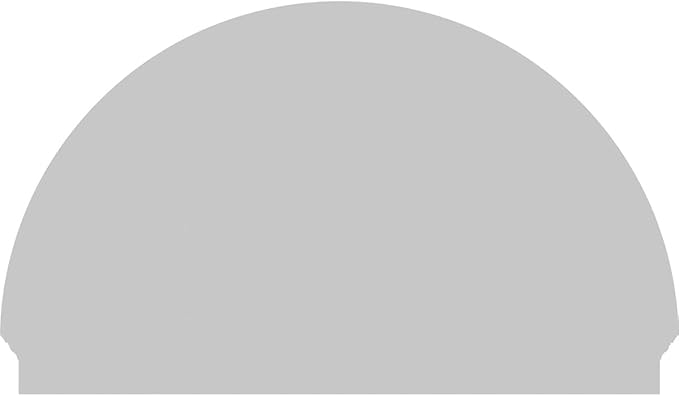 60"W x 36-3/4"H x 2-3/4"P Half Round Sunburst Architectural Grade PVC Combination Pediment