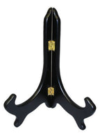 Tripar Wooden Display Stand, Black Finish (10-Inch Depth) - Decorative Tabletop Easel Display - Handcrafted Design with Gold Latches - Perfect for Holding Plates, Cookbooks, Artwork, Pictures, & More