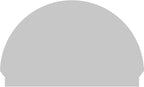 48"W x 30-3/4"H x 2-3/4"P Half Round 3 Spoke Architectural Grade PVC Combination Pediment