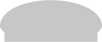 36" W x 15-7/8"H x 2-3/4"P Elliptical 3 Spoke Architectural Grade PVC Combination Pediment