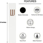 A&S Mezuzot Modern Concrete Mezuzah Case with Scroll, Easy Peel and Stick Mezuza (White+ Wood Shin, 6 Inches)