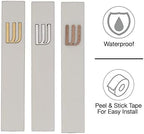 A&S Mezuzot Modern Concrete Mezuzah Case with Scroll, Easy Peel and Stick Mezuza (Grey+ Silver Shin, 5 Inches)