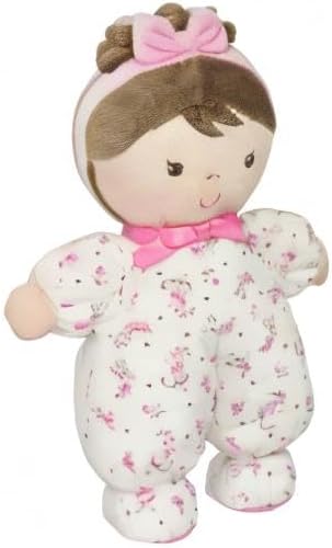 Little Me Plush Baby Doll with Rattle, Jackie (Pink Vintage Rose, 9 inch)
