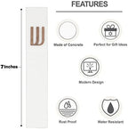 A&S Mezuzot Modern Concrete Mezuzah Case with Scroll, Easy Peel and Stick Mezuza (White+ Wood Shin, 7 Inches)