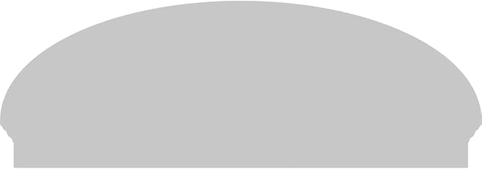 58" W x 21-3/8"H x 2-3/4"P Elliptical 3 Spoke Architectural Grade PVC Combination Pediment