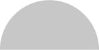 Ekena Millwork 42"W x 21"H x 2"P Half Round 4 Spoke Architectural Grade PVC Pediment