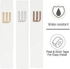 A&S Mezuzot Modern Concrete Mezuzah Case with Scroll, Easy Peel and Stick Mezuza (White+ Gold Shin, 11 Inches)