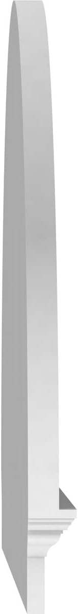 60"W x 36-3/4"H x 2-3/4"P Half Round Sunburst Architectural Grade PVC Combination Pediment