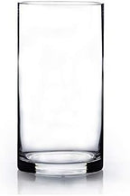 WGV Cylinder Vase Bulk, Diameter 5", Height 10", Clear Glass Floral Planter Container, Floating Candle Holder for Wedding Party Event Home Office Decor, 6 Pieces
