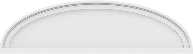 Ekena Millwork 66"W x 17-1/2"H x 2"P Elliptical Smooth Architectural Grade PVC Pediment