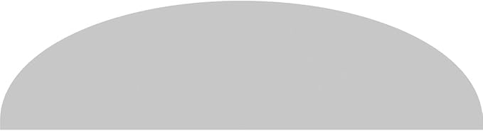 52" W x 14" H x 2" P Elliptical 3 Spoke Architectural Grade PVC Pediment