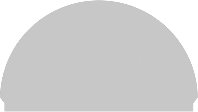 74"W x 43-3/4"H x 2-3/4"P Half Round Sunburst Architectural Grade PVC Combination Pediment
