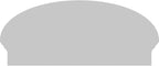 34" W x 15-3/8"H x 2-3/4"P Elliptical 4 Spoke Architectural Grade PVC Combination Pediment