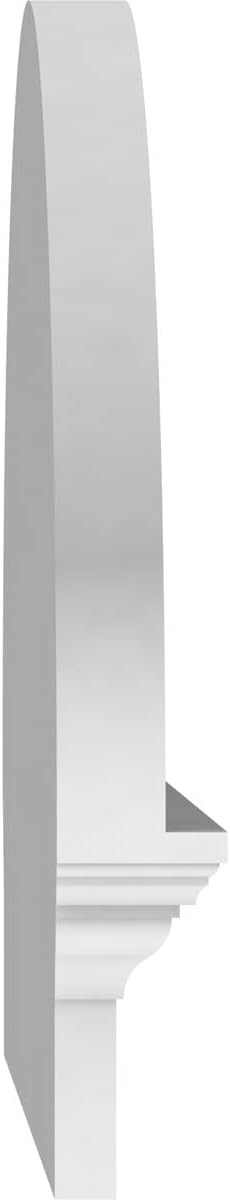 54" W x 20-3/8"H x 2-3/4"P Elliptical Sunburst Architectural Grade PVC Combination Pediment