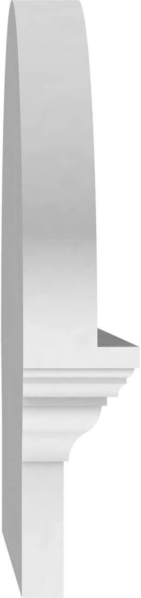 32" W x 14-7/8"H x 2-3/4"P Elliptical Smooth Architectural Grade PVC Combination Pediment
