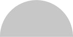 68"W x 34"H x 2"P Half Round Smooth Architectural Grade PVC Pediment