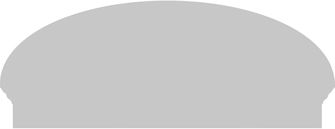 42" W x 17-3/8"H x 2-3/4"P Elliptical Smooth Architectural Grade PVC Combination Pediment