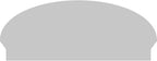 42" W x 17-3/8"H x 2-3/4"P Elliptical Smooth Architectural Grade PVC Combination Pediment