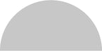 52"W x 26"H x 2"P Half Round 3 Spoke Architectural Grade PVC Pediment