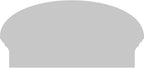 24" W x 12-7/8"H x 2-3/4"P Elliptical Sunburst Architectural Grade PVC Combination Pediment