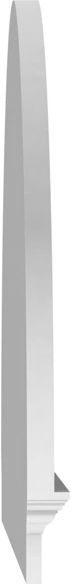 66"W x 39-3/4"H x 2-3/4"P Half Round 4 Spoke Architectural Grade PVC Combination Pediment