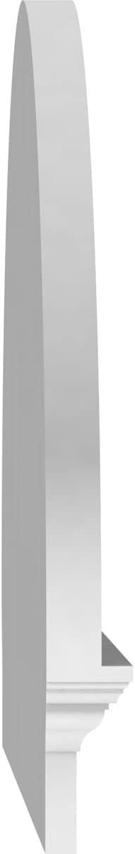 86" W x 28-3/8"H x 2-3/4"P Elliptical Sunburst Architectural Grade PVC Combination Pediment