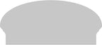 28" W x 13-7/8"H x 2-3/4"P Elliptical Smooth Architectural Grade PVC Combination Pediment