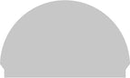 50"W x 31-3/4"H x 2-3/4"P Half Round 4 Spoke Architectural Grade PVC Combination Pediment