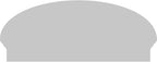 38" W x 16-3/8"H x 2-3/4"P Elliptical 3 Spoke Architectural Grade PVC Combination Pediment