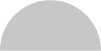 42"W x 21"H x 2"P Half Round 3 Spoke Architectural Grade PVC Pediment