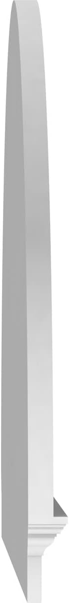 74"W x 43-3/4"H x 2-3/4"P Half Round Sunburst Architectural Grade PVC Combination Pediment