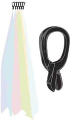 Black Scarf Clip Hangers for Retail, Economic Plastic Fine Garment Pinch Hooks, 200 Pack