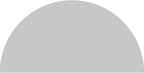 26"W x 13"H x 2"P Half Round Smooth Architectural Grade PVC Pediment