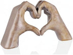 Heart Hand Sculpture, Wood Grain Home Decor Aesthetics for Room Shelf Coffee Table Dining Table Centerpiece, Birthday Gifts and Memorial Gifts for Women, Girlfriend Girls Mom.